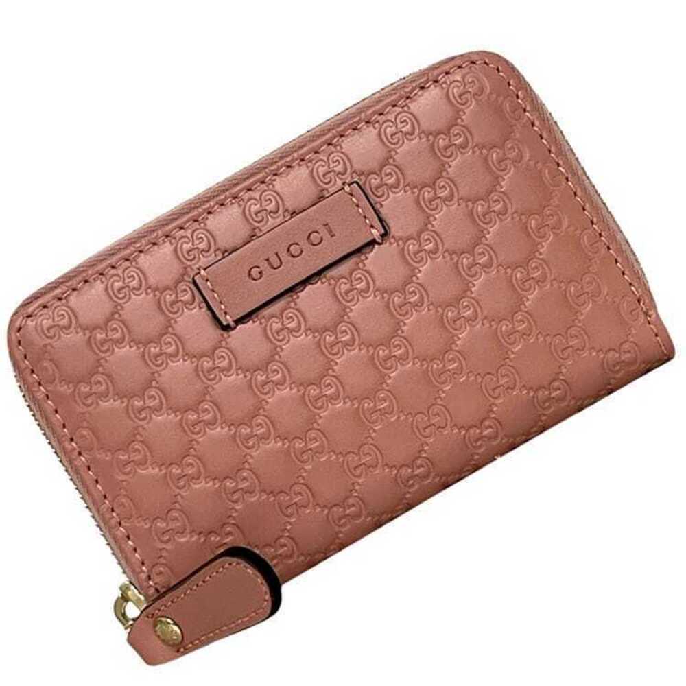 Gucci Coin Wallet Microglossy Leather Pink